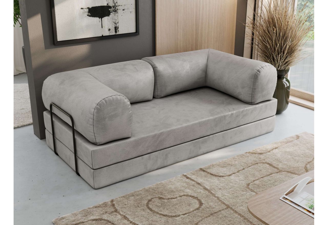 Sofa Orsetto - jasnoszary, welwet