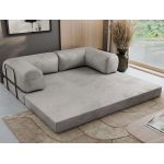 Sofa Orsetto - jasnoszary, welwet