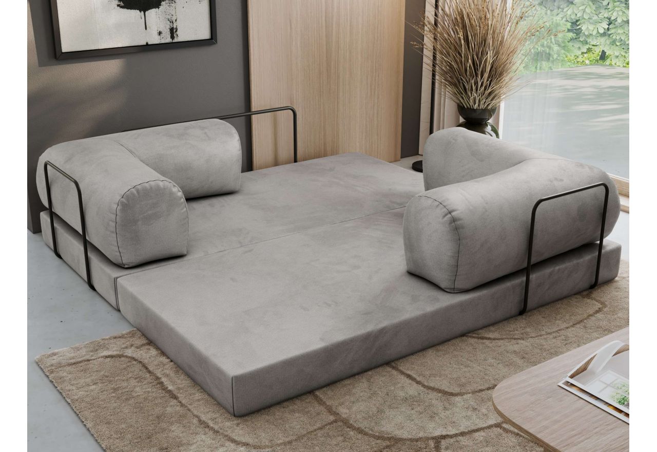 Sofa Orsetto - jasnoszary, welwet