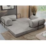 Sofa Orsetto - jasnoszary, welwet