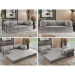 Sofa Orsetto - jasnoszary, welwet