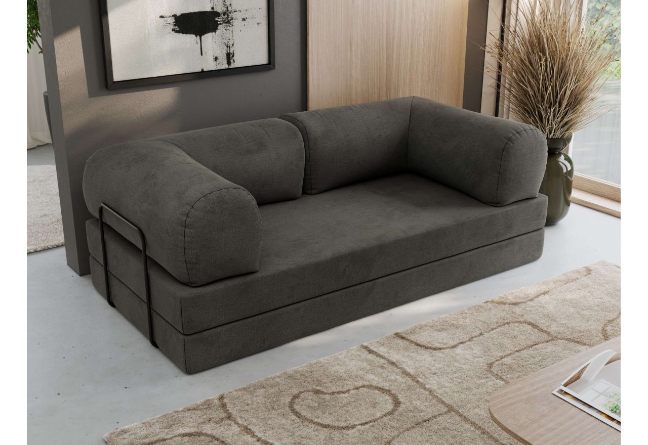 Sofa Orsetto - ciemnoszary, welwet