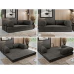 Sofa Orsetto - ciemnoszary, welwet