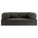 Sofa Orsetto - ciemnoszary, welwet