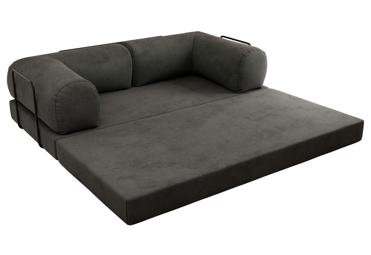 Sofa Orsetto - ciemnoszary, welwet