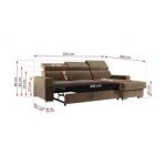 Narożnik FOX L - Monolith 09 - brązowy - OUTLETU