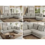 Narożnik CALENO L - strona prawa - jasnoszary, szenil grubo tkany