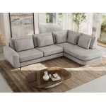 Narożnik CALENO L - strona prawa - jasnoszary, welwet