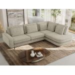 Narożnik CALENO L - strona prawa - beżowy, struktura