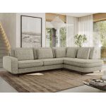 Narożnik CALENO L - strona prawa - beżowy, struktura