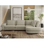 Narożnik CALENO L - strona prawa - beżowy, struktura