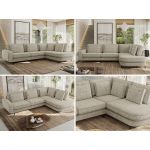 Narożnik CALENO L - strona prawa - beżowy, struktura