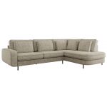 Narożnik CALENO L - strona prawa - beżowy, struktura