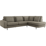 Narożnik CALENO L - strona prawa - szary, struktura