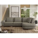 Narożnik CALENO L - strona prawa - szary, struktura