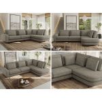 Narożnik CALENO L - strona prawa - szary, struktura