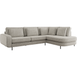 Narożnik CALENO L - strona prawa - jasnoszary, struktura