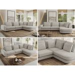 Narożnik CALENO L - strona prawa - jasnoszary, struktura