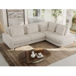 Narożnik CALENO L - strona prawa - beżowy, sztruks