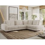 Narożnik CALENO L - strona prawa - beżowy, sztruks