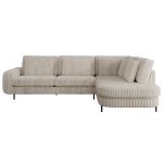 Narożnik CALENO L - strona prawa - beżowy, sztruks