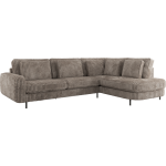 Narożnik CALENO L - strona prawa - jasnobrązowy, sztruks