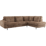 Narożnik CALENO L - strona prawa - brązowy, sztruks