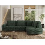 Narożnik CALENO L - strona prawa - ciemnozielony, sztruks