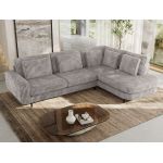 Narożnik CALENO L - strona prawa - jasnoszary, sztruks