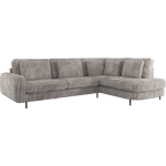 Narożnik CALENO L - strona prawa - jasnoszary, sztruks