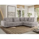 Narożnik CALENO L - strona prawa - jasnoszary, sztruks