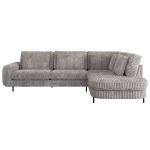 Narożnik CALENO L - strona prawa - jasnoszary, sztruks