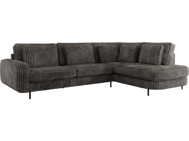 Narożnik CALENO L - strona prawa - szary, sztruks