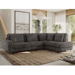 Narożnik CALENO L - strona prawa - szary, sztruks