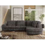 Narożnik CALENO L - strona prawa - szary, sztruks