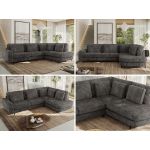 Narożnik CALENO L - strona prawa - szary, sztruks