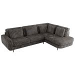 Narożnik CALENO L - strona prawa - szary, sztruks