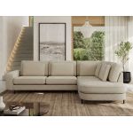 Narożnik CALENO L - strona prawa - beżowy, szenil gładki