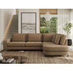 Narożnik CALENO L - strona prawa - brązowy, szenil gładki