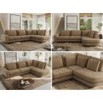 Narożnik CALENO L - strona prawa - brązowy, szenil gładki