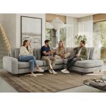 Narożnik CALENO L - strona prawa - ciemnozielony, szenil gładki