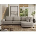 Narożnik CALENO L - strona prawa - jasnoszary, szenil gładki