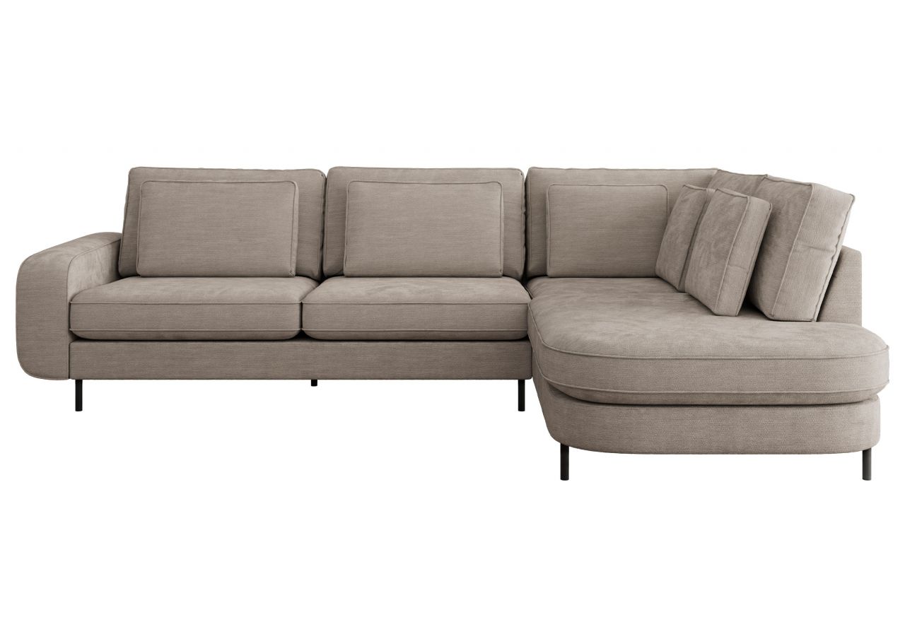 Narożnik CALENO L - strona prawa - jasnoszary, szenil gładki