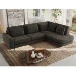 Narożnik CALENO L - strona prawa - ciemnoszary, szenil gładki