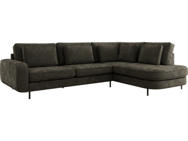 Narożnik CALENO L - strona prawa - ciemnoszary, szenil gładki