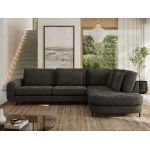 Narożnik CALENO L - strona prawa - ciemnoszary, szenil gładki