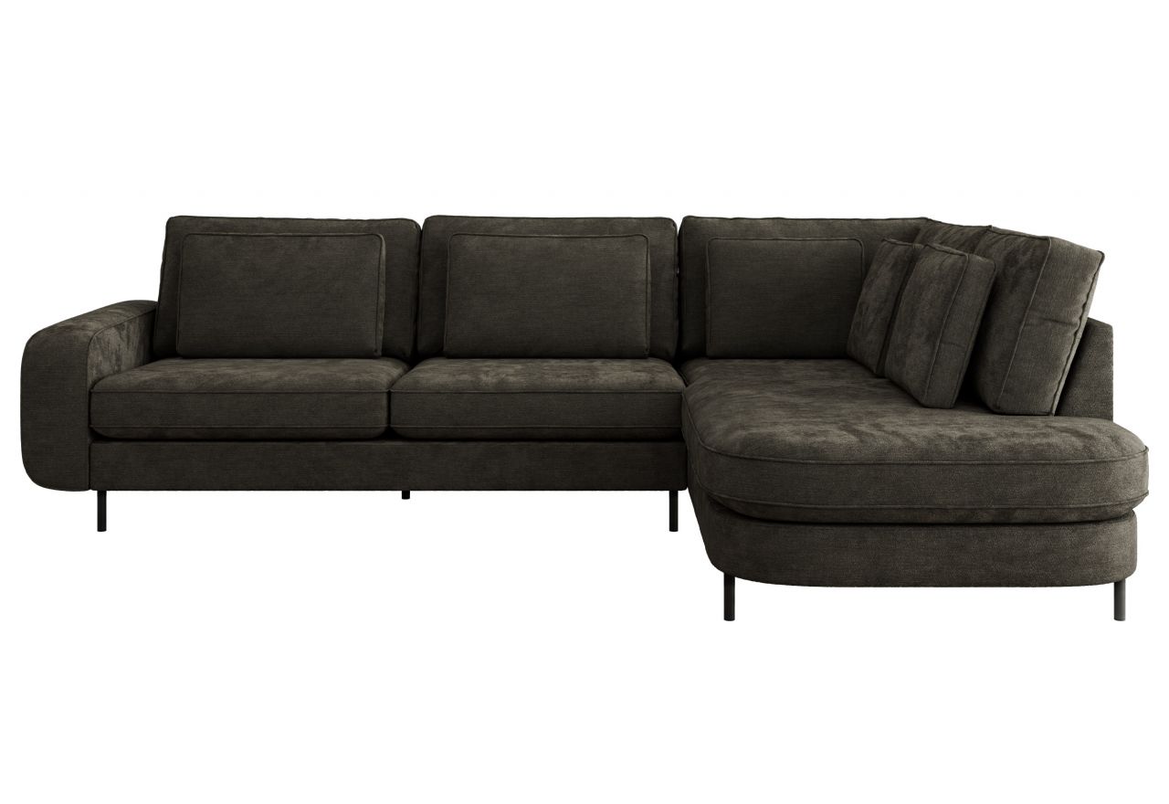 Narożnik CALENO L - strona prawa - ciemnoszary, szenil gładki