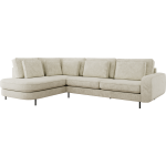 Narożnik CALENO L - strona lewa - kremowy, szenil grubo tkany