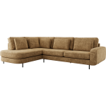 Narożnik CALENO L - strona lewa - jasnobrązowy, szenil grubo tkany