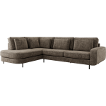 Narożnik CALENO L - strona lewa - brązowy, szenil grubo tkany